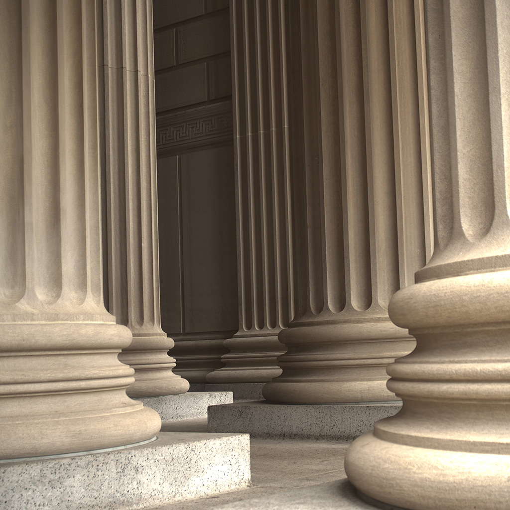 base of columns in a government structure
